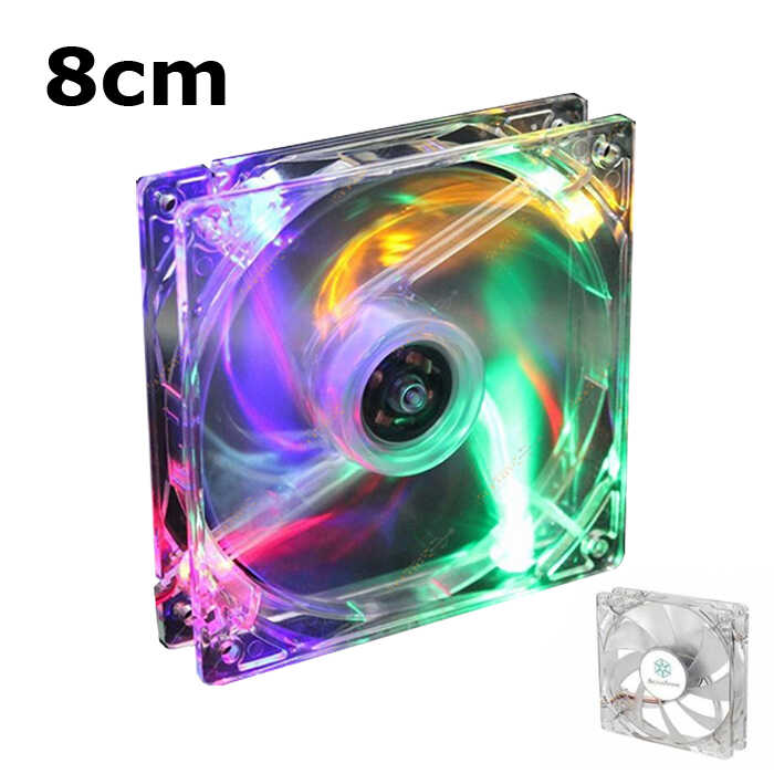 8cm Kasa Fanı 4 Renk Sıfır Sessiz Işıklı Vidalı