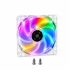 8cm Kasa Fanı - 4 Renk Led Işıklı - Şeffaf - Molex Bağlantı