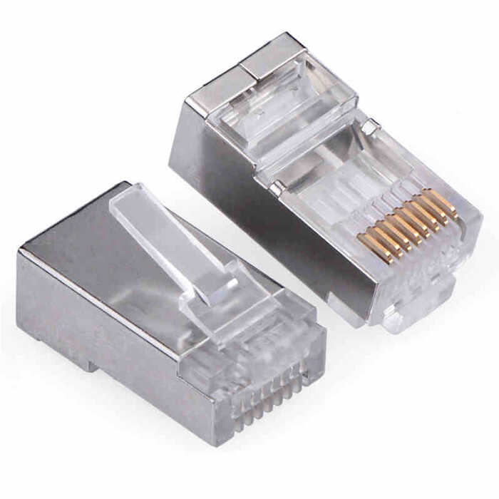 RJ45 Jack Metal Uç Jak Konnektör Cat5 Cat6 Başlık