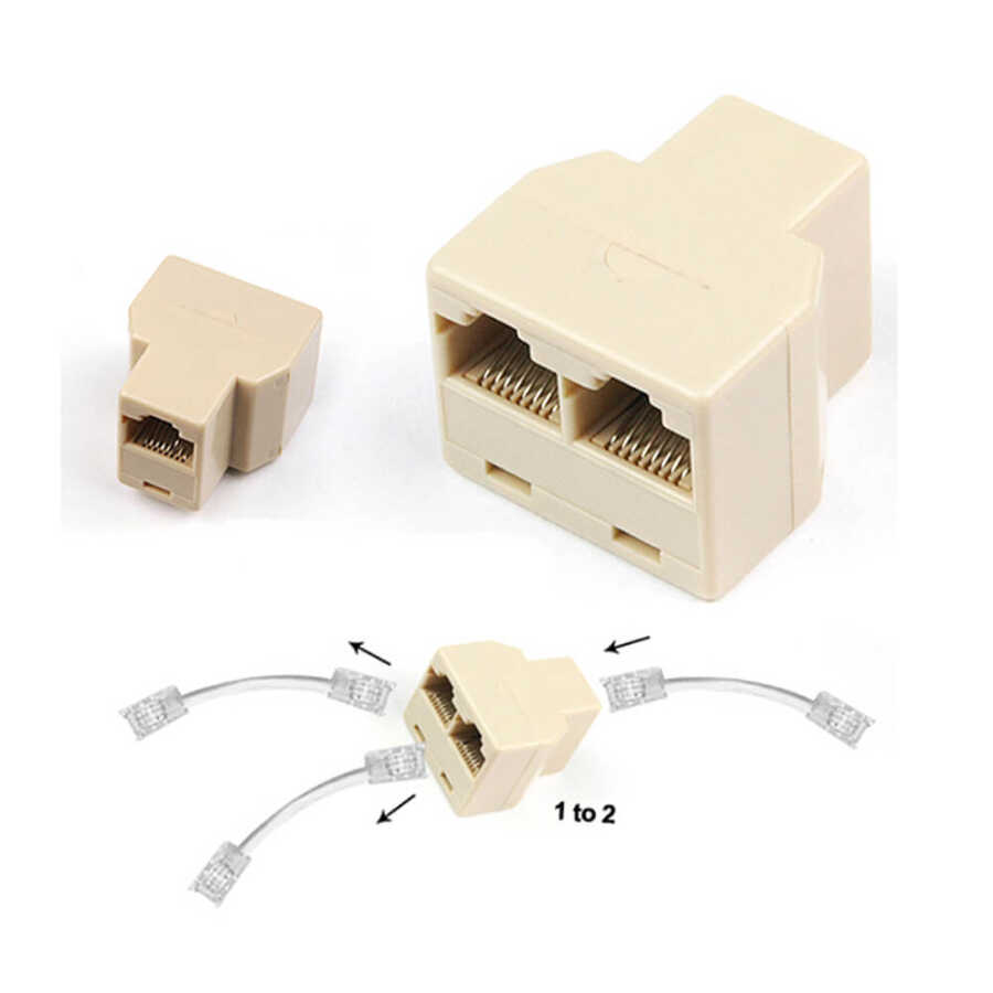 2 li RJ11 Telefon Hat Dağıtıcı Çoklayıcı