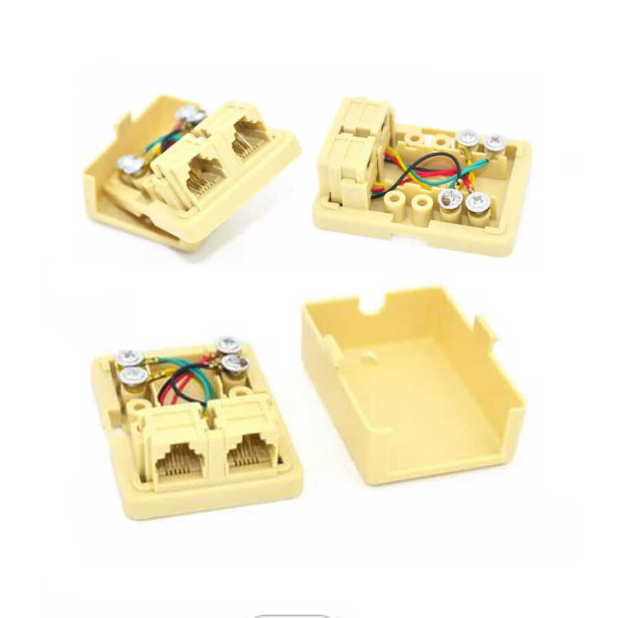 2 Port Telefon Terminal Dağıtım Kutusu Bağlantı Buatı RJ11 6P4C