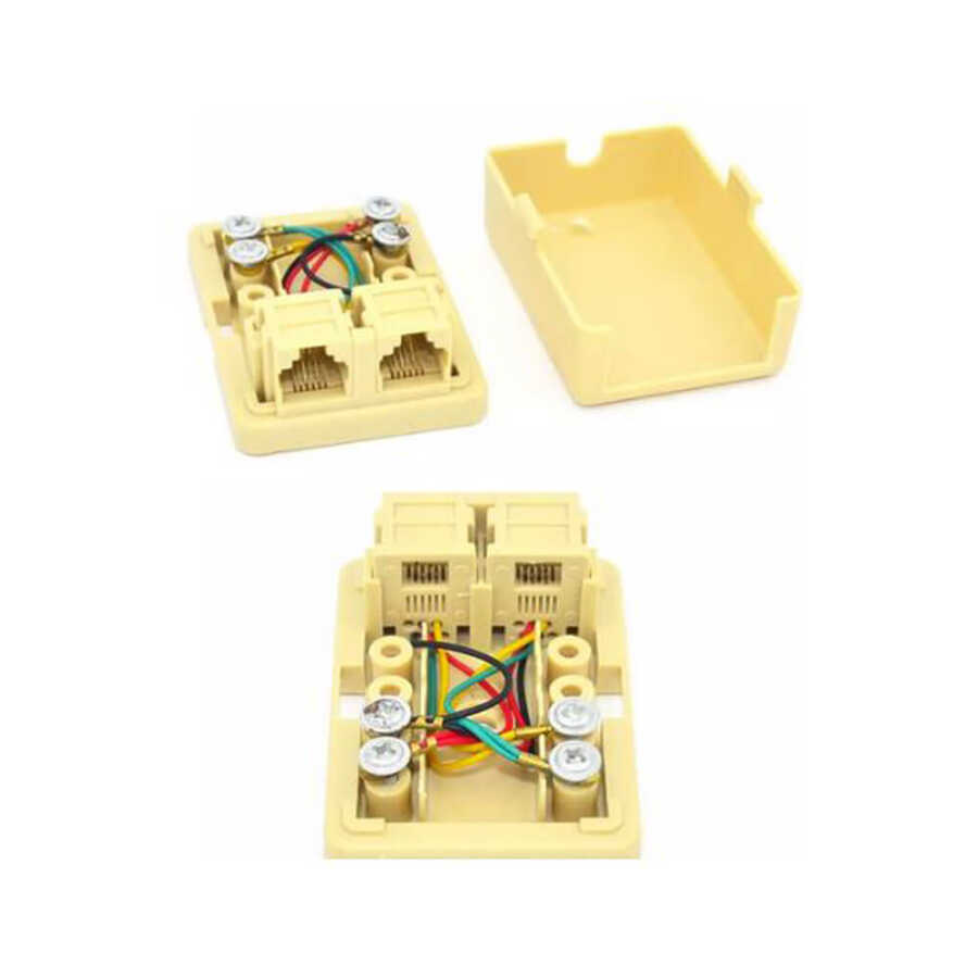 2 Port Telefon Terminal Dağıtım Kutusu Bağlantı Buatı RJ11 6P4C