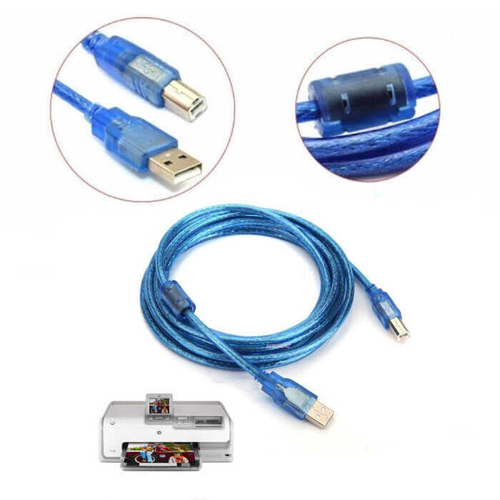 5 Metre Usb Yazıcı Kablosu - HP Canon Brother Printer Kablosu 5m