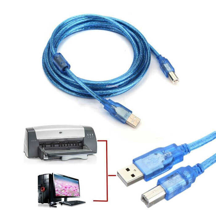 5 Metre Usb Yazıcı Kablosu - HP Canon Brother Printer Kablosu 5m