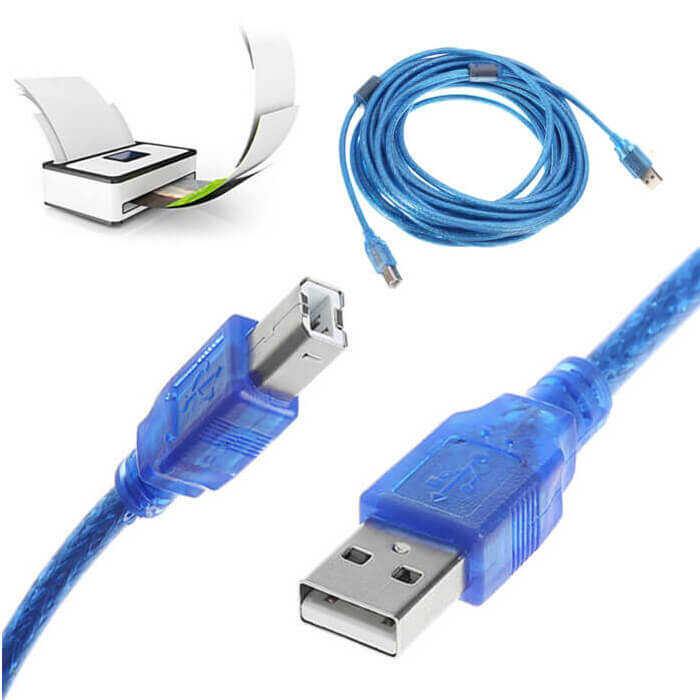 5 Metre Usb Yazıcı Kablosu - HP Canon Brother Printer Kablosu 5m