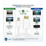 5M Mini Displayport To Hdmi Kablo Çevirici Mini Display Port Hdmi - Beyaz