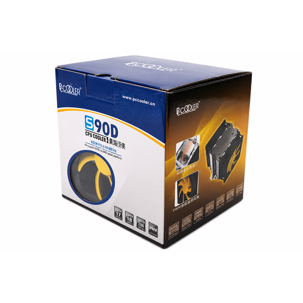 PCCOOLER S90D İşlemci Fanı CPU Soğutucu Intel AMD Uyumlu PWM Çift Fanlı Cooler