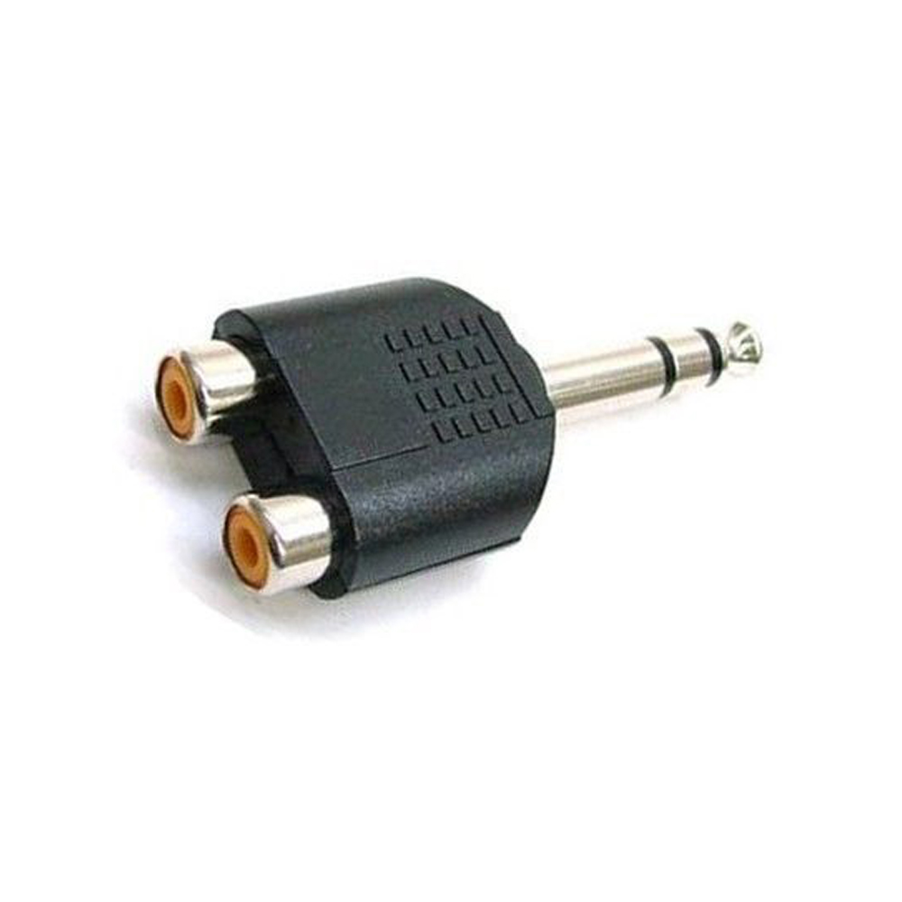 2 Rca Dişi - 6.3Mm Stereo Jak Çevirici Erkek Fiş