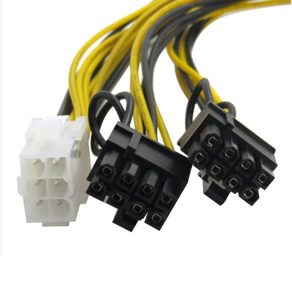 6 Pin To 2 X 8 Pin Pci-E Ekran Kartı Power Çevirici Bakır Kablo