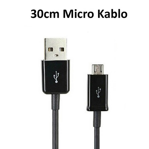 Sony Samsung Htc Lg Micro Usb Kısa Hızlı Şarj Data Kablo 30Cm