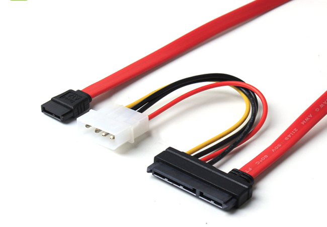 Sata To Sata Kablo 22 Pin To 7 Pin + 4 Pin Molex Power Kablo