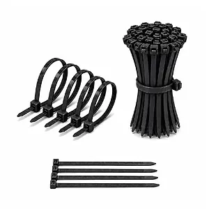2.5*100mm - Siyah - 10cm Kablo Bağı - 100 Adet Kelepçe