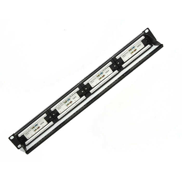 24 Port Cat6 UTP Patch Panel Dolu