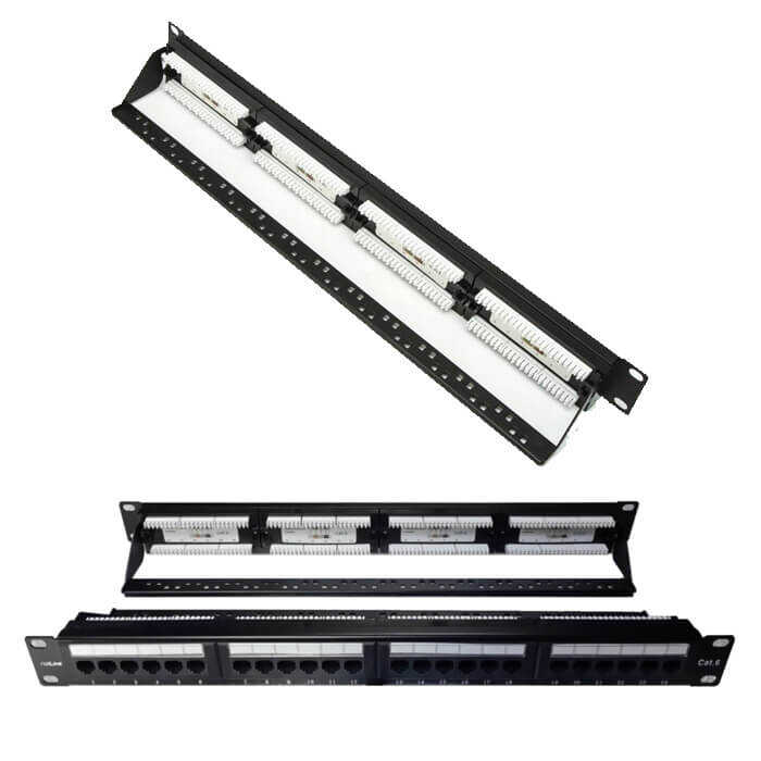 24 Port Cat6 UTP Patch Panel Dolu