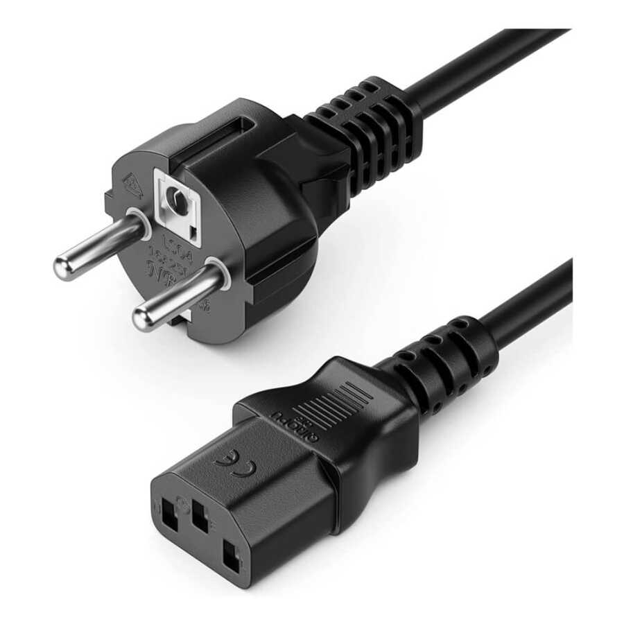 C13 Power Kablo ( Düz Fişli ) Kasa Monitör Ekran Power Güç Kablosu - Standart Power Kablosu - 1.8 mt