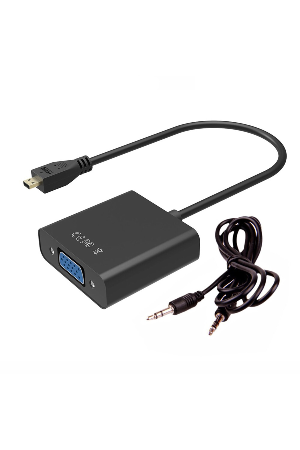 Micro Hdmi To Vga + Ses Çevirici Mikro Hdmi Vga