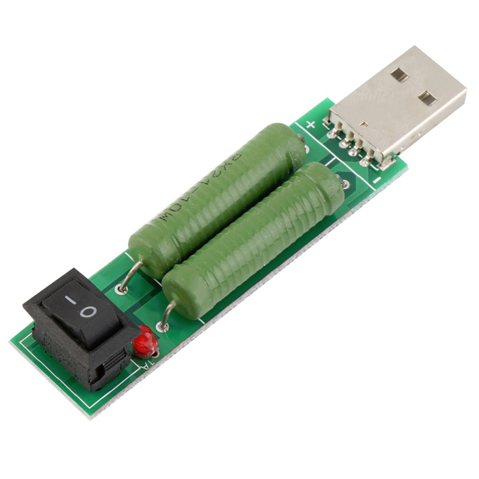 Usb 5V 1A/2A Voltaj Deşarj Direnci Kuru Yük Test Cihazı Anahtarlı