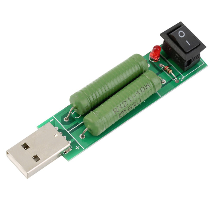 Usb 5V 1A/2A Voltaj Deşarj Direnci Kuru Yük Test Cihazı Anahtarlı