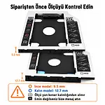 9.5 mm HDD SSD Caddy CD-ROM Yerine Disk Takma Aparatı