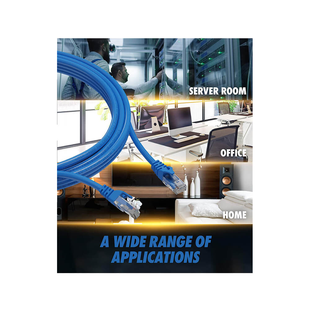 1M Cat6 Kablo - 23 Awg - Mavi - 1 Metre Cat 6 Ethernet Kablosu