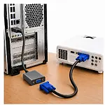 Hdmi Vga Kablo Dönüştürücü Adaptör Siyah - HDMI to VGA - Ses Aktarmaz - AG6200 Cipli