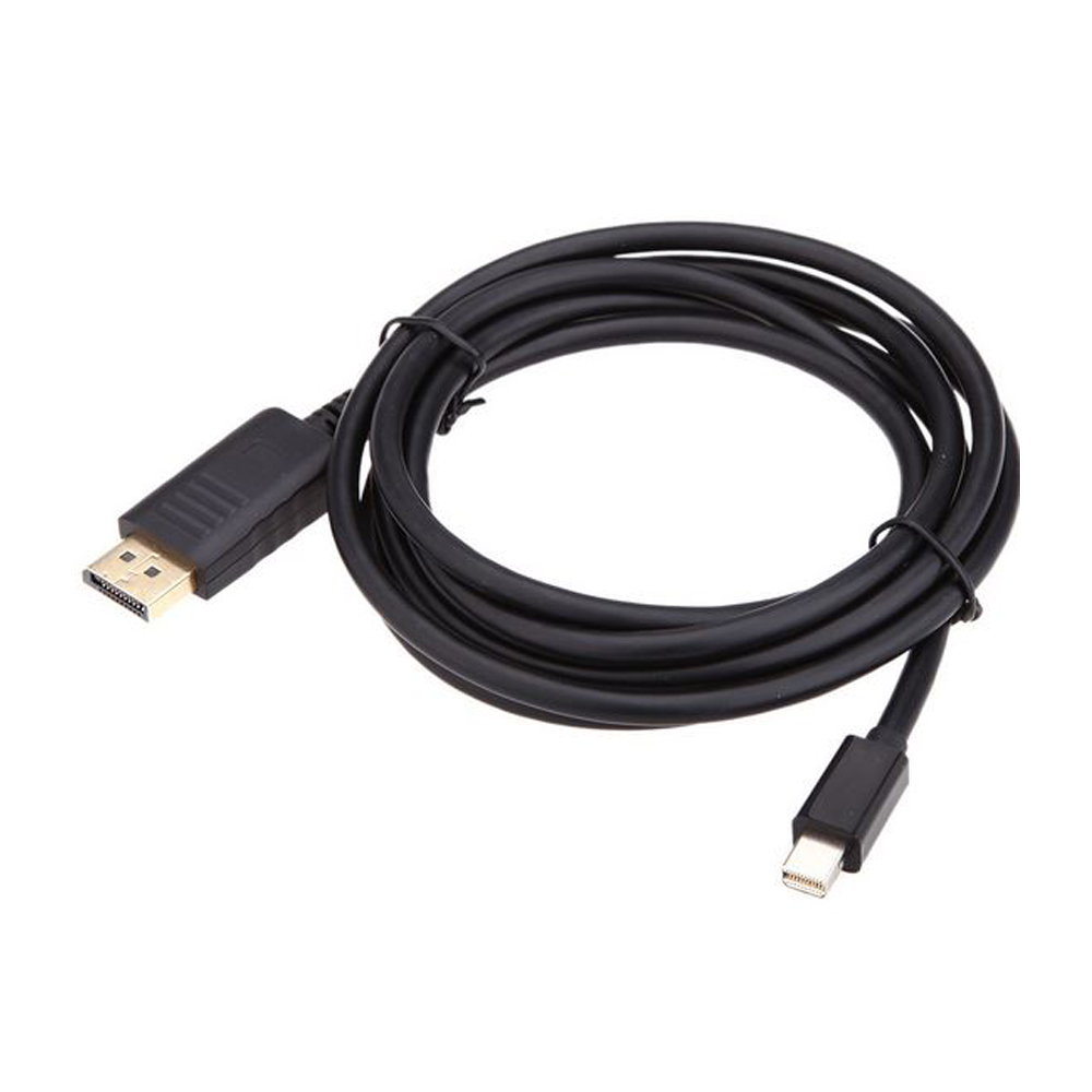 10m Mini Displayport to Displayport Kablo - Altın Uç - Siyah Renk