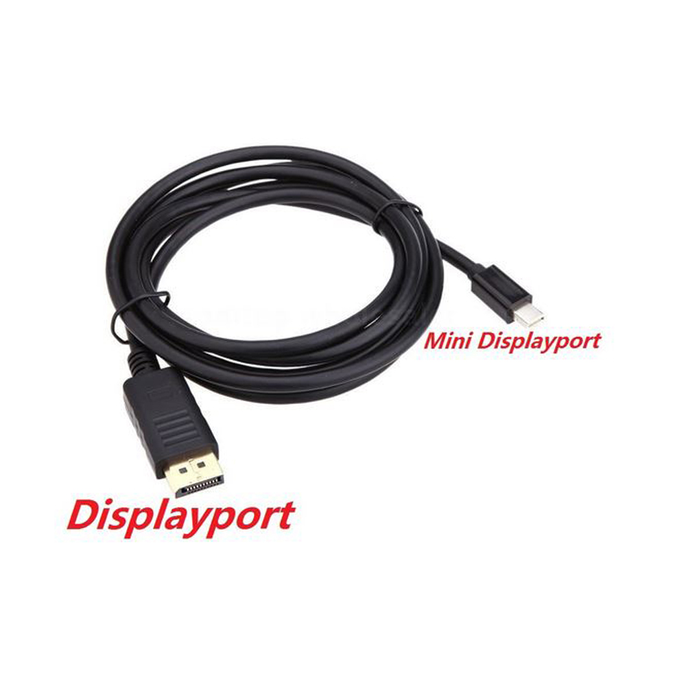 10m Mini Displayport to Displayport Kablo - Altın Uç - Siyah Renk