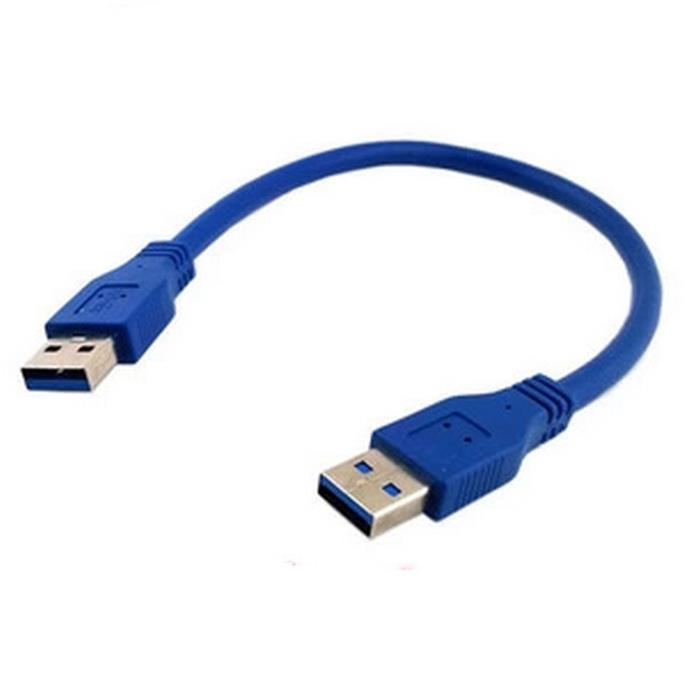 0.3m USB 3.0 Erkek Erkek Kablo - Mavi
