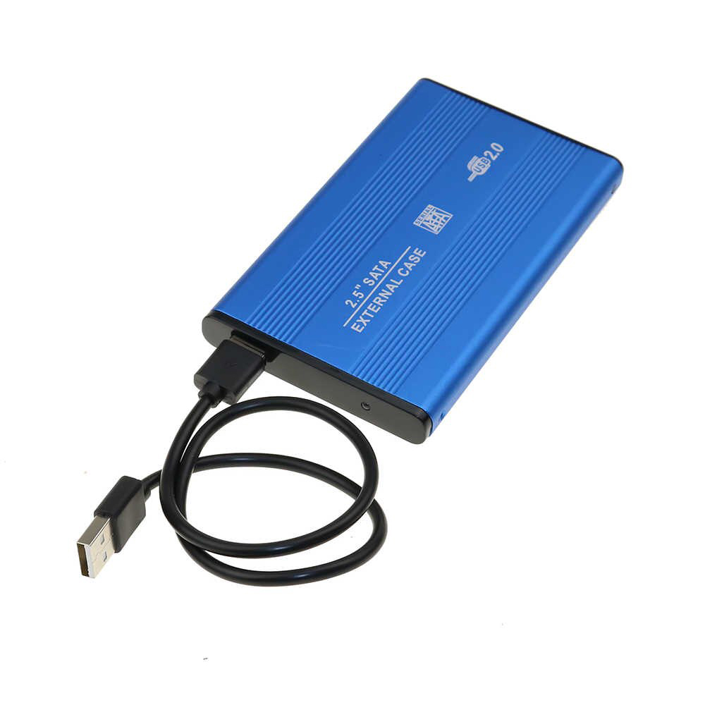 2.5" Usb 2.0 Sata Hdd Harddisk Kutusu Alüminyum Gövde - Harici Hdd Kutu - Mavi