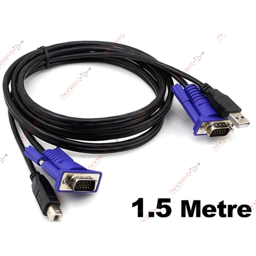 1.5m Usb Kvm Vga Kablosu Switch Bağlanti Kablosu - E/E