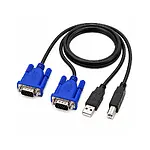 1.5m Usb Kvm Vga Kablosu Switch Bağlanti Kablosu - E/E