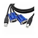 1.5m Usb Kvm Vga Kablosu Switch Bağlanti Kablosu - E/E