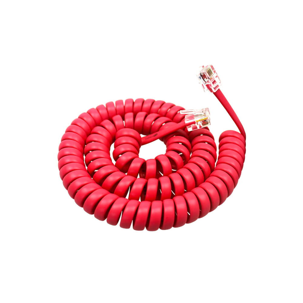 2M Spiral Telefon Ahize Kablosu - Kırmızı