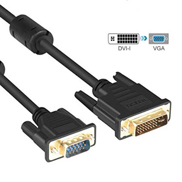 10M 24+5 Dvi To Vga Kablo - Altın Uç - Filitreli