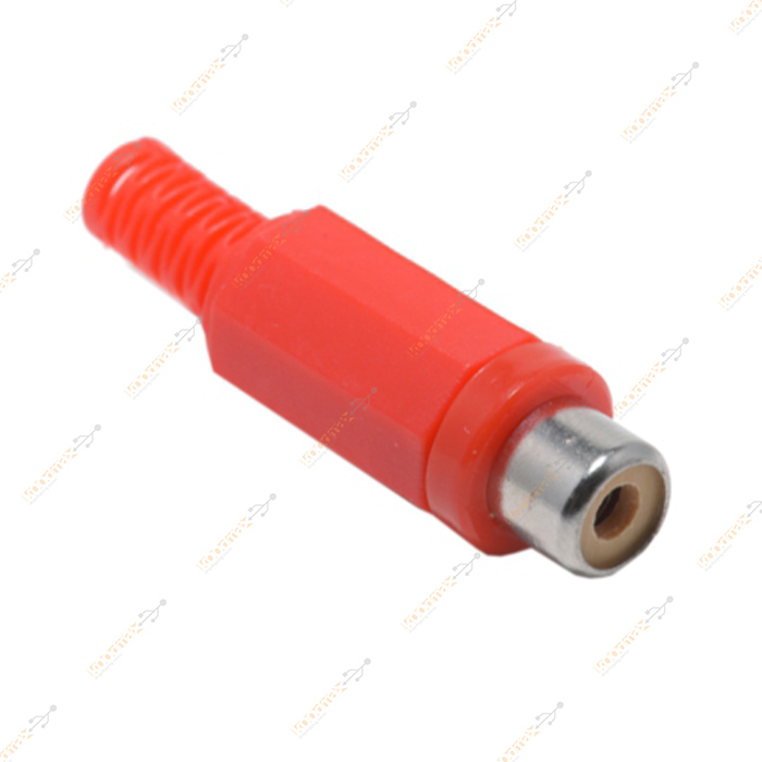 Rca Dişi Jak - Rca Dişi Fiş - Rca Tos - Plastik Kırmızı