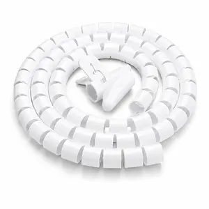 20 mm x 1.5 Metre Spiral Kablo Düzenleyici Kablo Toplayıcı Beyaz