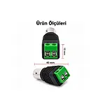 Bnc Cctv Kamera Konnektörü Cat-5/Cat-6 Bağlama