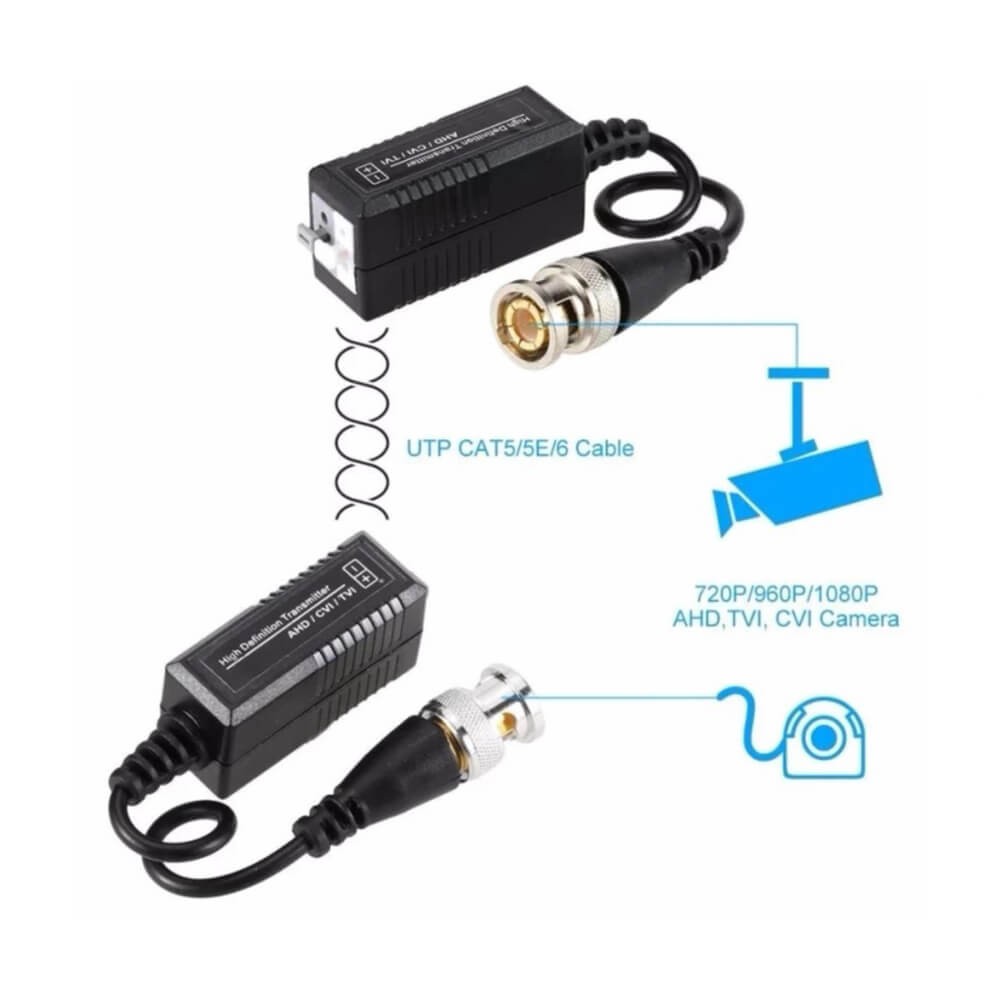Balun - Ahd Kamera Cat5 - Cat6 Bnc Çevirici