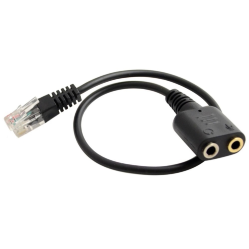 Rj9 To 2X3.5 Mm Jack Snom Yealink Avaya 1600 9600 Pckulaklık Kablo