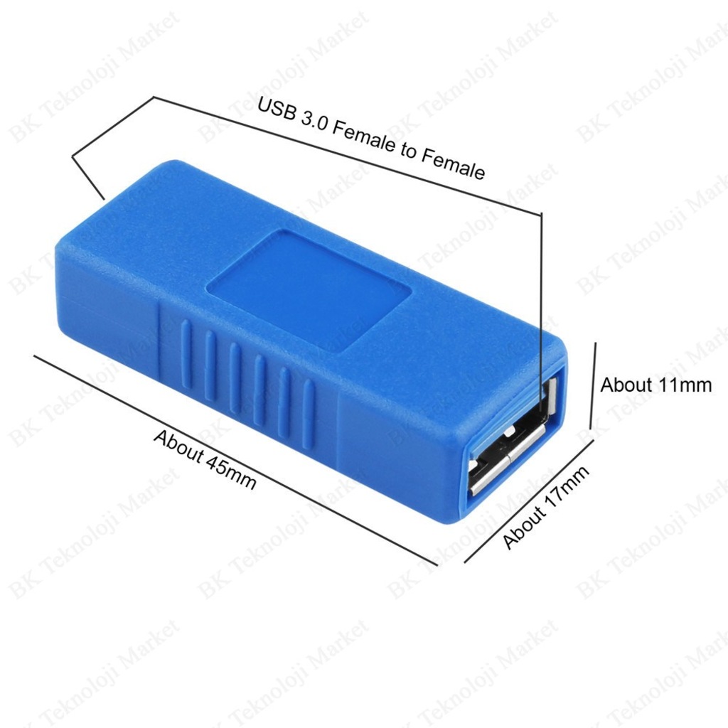 Usb 3.0 Dişi - Dişi Uzatma Adaptörü