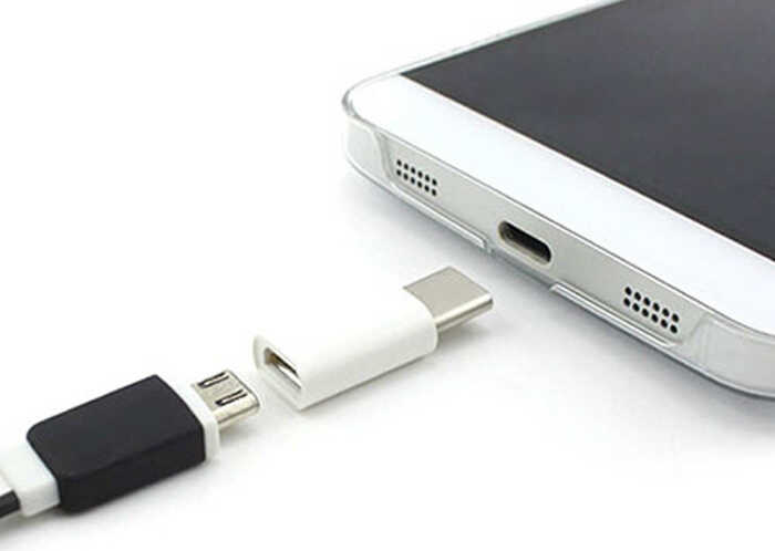 Micro Usb Type C Çevirici Type-C Dönüştürücü - Beyaz