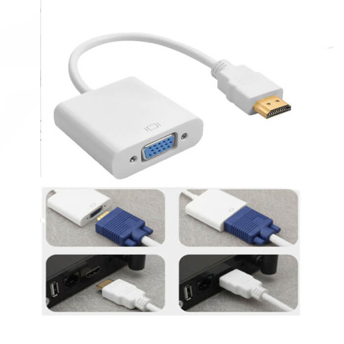 Hdmi To Vga Kablo Görüntü Dönüştürücü Adaptör Hdmi Vga
