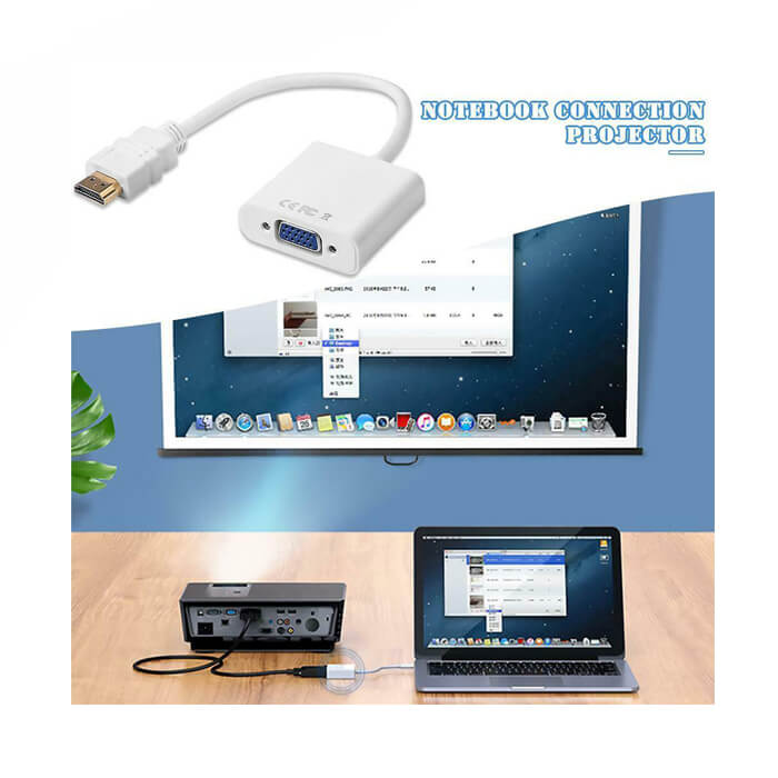 Hdmi To Vga Kablo Görüntü Dönüştürücü Adaptör Hdmi Vga