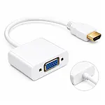 Hdmi Vga Kablo Dönüştürücü Adaptör Beyaz - HDMI to VGA - Ses Aktarmaz - AG6200 Cipli