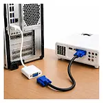 Hdmi Vga Kablo Dönüştürücü Adaptör Beyaz - HDMI to VGA - Ses Aktarmaz - AG6200 Cipli